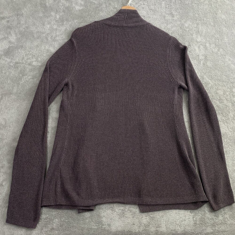 Eileen Fisher Cardigan Womens Small Brown Casual Open Front Knit Minimalist Wrap - Picture 7 of 8
